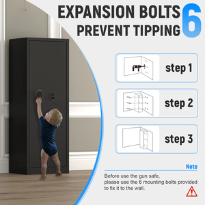 10-15-súng công suất an toàn truy cập nhanh kỹ thuật số bàn phím Chống Trộm Chống Pry thiết kế an ninh nhà an toàn với điều chỉnh Pegboard - Product Image 4