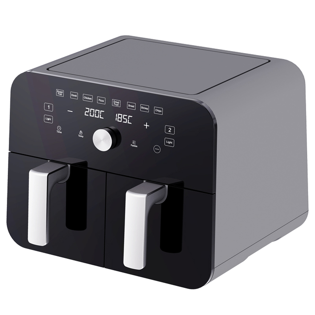 9L One Touch Air Fryer for Healthier Meals Maximizing Kitchen Convenience Double Basket Capacity Plastic for Home RV Use