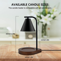 Bougies en métal noir parfum, vente en gros, bougies électriques en métal fondu, chauffe-lampe