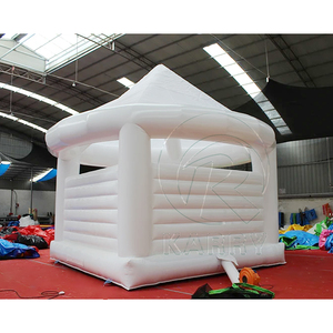 Castillo <span class=keywords><strong>Inflable</strong></span> Blanco Simple para Bodas <span class=keywords><strong>con</strong></span> Toldo, Elegante Castillo <span class=keywords><strong>Inflable</strong></span> Blanco Puro Comercial para Fiestas y Eventos - Product Image 2