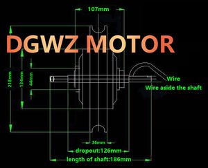 มอเตอร์ดุมล้อหลังแบบไร้แปรงถ่าน ขนาด 12 1/2 x 2.125 นิ้ว 12 นิ้ว 36V 48V 500W 1000W สำหรับจักรยานไฟฟ้าขนาดเล็ก มินิ อีไบค์ สกู๊ตเตอร์ พร้อมยาง - Product Image 6