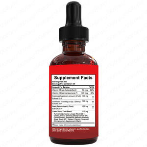 Complément alimentaire liquide <span class=keywords><strong>multi</strong></span>-herbes à base d'extrait de racine de betterave et de poivre de Cayenne OEM, 60 ml, vitamine K2 D3, santé vasculaire - Product Image 2