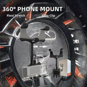 ที่ยึดโทรศัพท์มือถือแบบยืดหดได้สำหรับกระจกมองหลังรถยนต์ 360 องศา พร้อมขาตั้งหมุนปรับได้ ที่ยึด GPS แบบยืดหดได้ ตัวยึดในรถยนต์ที่มั่นคง - Product Image 2