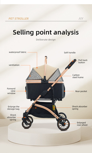 Passeggino <span class=keywords><strong>per</strong></span> animali domestici <span class=keywords><strong>per</strong></span> <span class=keywords><strong>cani</strong></span> gatti di piccole o medie dimensioni, <span class=keywords><strong>cani</strong></span> gatti da viaggio trasportino con assorbimento degli urti <span class=keywords><strong>per</strong></span> viaggi a piedi - Product Image 5