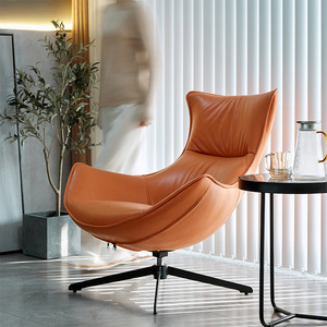 كرسي جلدي حديث يدور 360 درجة أريكة مفردة للشرفة أريكة للاسترخاء - Product Image 5