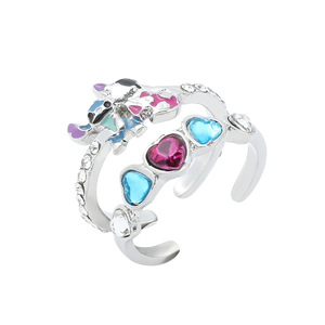 Anillos de Moda con Diseño de Personajes de Anime, Anillos de Corazón con Pedrerí<span class=keywords><strong>a</strong></span> Colorida para Mujeres y Niñas, Juego de Anillos, Regalos para Festivales, Joyerí<span class=keywords><strong>a</strong></span> - Product Image 6