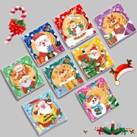 100 pièces/sac sacs-cadeaux de Noël sacs de bonbons et de biscuits en plastique transparent auto-scellants pour les cadeaux de vacances et la pâtisserie