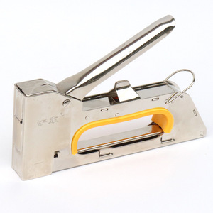 Pistola de clavos manual Hudong 1008F de metal en forma de U para trabajar la madera - Product Image 2
