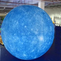 Éclairage LED extérieur personnalisé, lumière LED gonflable colorée, soleil, terre, lune, Saturne, Mars, planètes pour la décoration de fête à thème