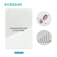 Sous-banque personnalisable impression par transfert de chaleur perforé Anti-explosion cadre Photo verre trempé verre vierge pour Sublimation