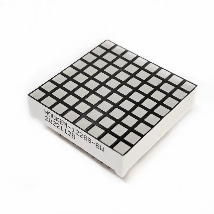 8x8 HOUKEM 12288 AW branco praça led matriz cátodo comum led dot matrix display 3.0 milímetros