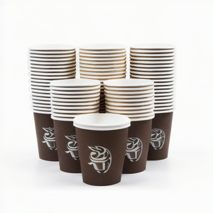 Tasse à expresso Coffee Shop Emballage à emporter Gobelet en papier kraft jetable avec couvercle Cafe Papier Pilation Nez Ciere Cup of Cafe Paper - Product Image 6