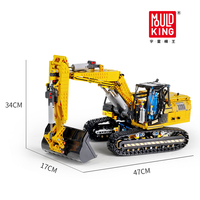 Molde King nuevo vehículo de ingeniería modelo de excavadora bloques de construcción educación bloques