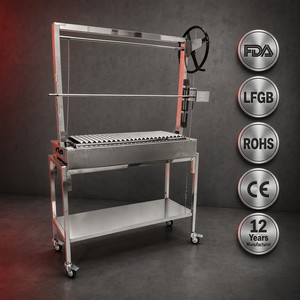 Griglia Santa Maria da 1250mm, Barbecue Tradizionale <span class=keywords><strong>Argentino</strong></span>, Girarrosto Professionale in Acciaio Inox per Agnello Intero - Product Image 4