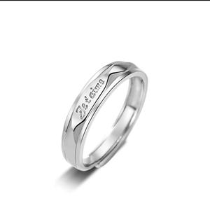 Anillo de compromiso con frase I Love You para hombre y mujer, joyería de boda, compromiso, romántico, chapado en plata S925 - Product Image 6
