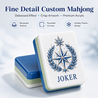 Jeu de Mahjong américain, 166/160 tuiles avec jokers, acrylique 3 couches, Noël, soirée de jeu en famille pour 4 joueurs, cadeau de Noël