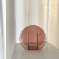 Décoration géométrique moderne Ins Design Home Art avec vase en pierre de fleurs en acrylique transparent pour collocation de salle de séjour à la maison douce