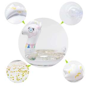 Good Quality Pool Accessories PVC White Alpaca Design Inflatable <strong>Floaters</strong> Durable Cute Inflatable Swimming <strong>Ring</strong> for Water Park - Product Image 3