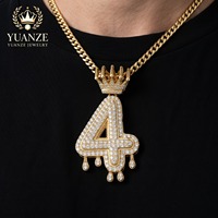 Collier ras du cou de luxe en argent 925 plaqué or 18 carats avec 4 diamants moissanite numériques en forme de goutte d'eau, personnalisé et unique