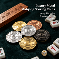 Jetons de score de luxe pour le mahjong |   Jetons de jeu professionnels pour le mahjong américain |   Jetons métalliques personnalisés |   4 couleurs Or Argent Cuivre