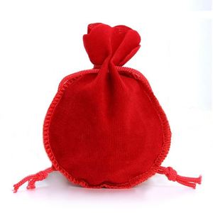 Sacs en velours en gros pour emballage de bonbons, pochettes à bijoux pour fêtes d'anniversaire, sacs à cordon avec impression sérigraphique, sacs anti-poussière pour mariage - Product Image 6
