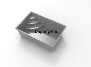 <span class=keywords><strong>Piscine</strong></span> Enfant Spacieuse en Fibre de Verre, Encastrée, Chauffée, Durable, pour Utilisation Extérieure et Spa Domestique, avec Mini Bateau et Échelle - Product Image 6