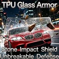 Película Protectora de Parabrisas de Alta Definición de 7.5mil, Transparente, de TPU, Película de Seguridad para Automóviles, Armadura para Vidrio Automotriz