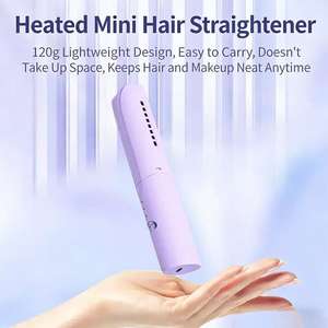 Nouvelle brosse lissante sans fil, brosse lissante et bouclante <span class=keywords><strong>2</strong></span> en 1 rechargeable par USB, portable pour les voyages - Product Image 1