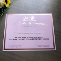 사용자 정의 럭셔리 명함 인쇄 300gsm 실버 호일 로즈 골드 호일 핑크 코팅 종이에 무료 온라인 인증서 코스