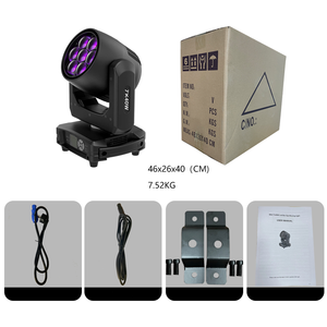 7PCs 40W RGBW LED Matrix Wash Zoom Bee Eye Iluminación de escenario para eventos al aire libre Par Can Light - Product Image 2