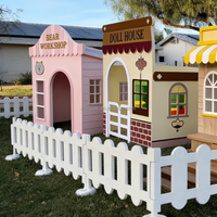 Équipement de jeu en bois facile à monter pour intérieur/extérieur, idéal pour les enfants, les écoles, les cliniques, les maisons de poupées, les jeux de rôle, les locations pour fêtes et les cafés ludiques