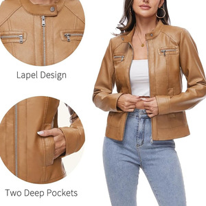 New design hot selling Leather Jacket for Women in <b>top</b> quality quick dry comfortable best stylish Women's Jackets - Product Image 5