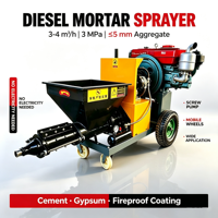Nouvelle machine à projeter du mortier de première classe avec fonction de plâtrage et pompe à béton et moteur 220V/380V certifiée ISO CE