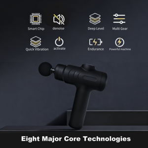 Pistola de Masaje Eléctrica de Percusión para Tejidos Profundos, 4 Cabezales, Portátil, Mini, Alivio de la Fatiga Corporal, Recargable, Impermeable IPX5 5 - Product Image 2