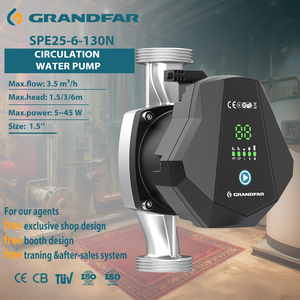 Grandfar 45W 60L/min 0.23EEI Energy Saving High IP44 Copper Motor Hot <b>Water</b> Circulation <b>Pump</b> SPE25-6-130N SPE25-6-130N SPE25-6-1 - Product Image 1