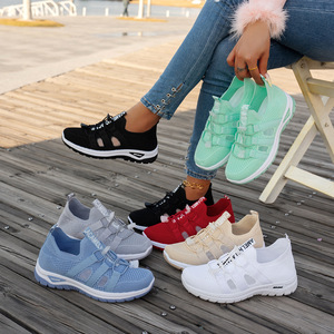 <span class=keywords><strong>Zapatillas</strong></span> Deportivas de Malla Transpirable para <span class=keywords><strong>Mujer</strong></span>, <span class=keywords><strong>Zapatillas</strong></span> de Running de Tejido Elástico, Calzado Ligero y Acolchado, Tallas Grandes - Product Image 4
