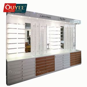 Escaparate de gafas moderno Estantes de exhibición óptica Diseño de tienda de gafas Decoraciones Pantalla óptica para tienda óptica - Product Image 1