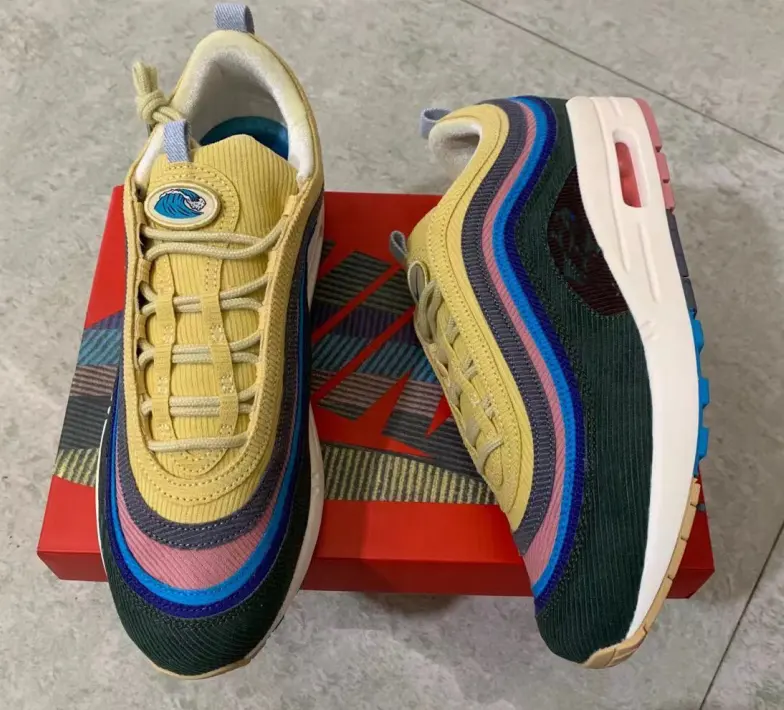 Top Quality Sean Wotherspoon Men Running Shoes 97 Sports Trainers Lace Up Outdoor Sneakers Comfortable Chaussures