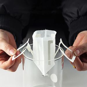 50 filtres à café jetables en papier pour café filtre, portables avec oreilles de suspension, accessoires pour café expresso, outil pour le thé - Product Image 3