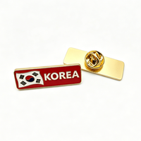 Badge en métal personnalisé en alliage de zinc, émail dur, motif drapeau de pays, souvenir touristique, cadeau de voyage