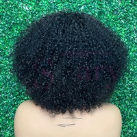 Perruque à franges SDD à densité 300 %, super double drawn, 100 % cheveux naturels vietnamiens, perruques bouclées Pixie sans colle pour femmes noires