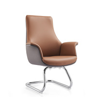 Chaise de bureau exécutive moderne en cuir, réglable, avec design ergonomique, pivotant à 360 degrés et accoudoirs ajustables, vente en gros
