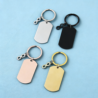 Porte-clés en acier inoxydable Ywyougang avec breloque infini, personnalisable, design vintage de dessin animé, multicolore, pour cadeaux