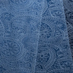 Perforación Color impresión todo algodón fino Dobby Jacquard Denim Meter <span class=keywords><strong>tela</strong></span> ancha con estiramiento Handfeeling <span class=keywords><strong>tela</strong></span> <span class=keywords><strong>vaquera</strong></span> para chaqueta - Product Image 3