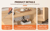 Vente chaude Chêne Minimaliste Simple Style Rectangle Meubles De Salon Café et Thé Table Facile Maintenabilité