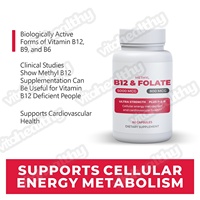 Vitahealthy OEM/ODM Vitamine B12 Capsules Nutritionnelles Vitamine B12 et Folate sous forme de capsule pour les femmes Supplément de soutien en folate