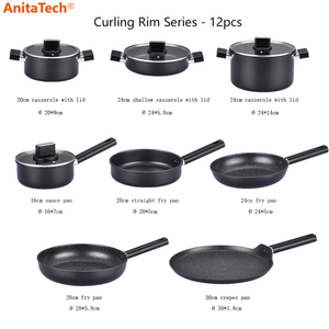 Juego de utensilios de cocina para freír huevos, sartén de piedra de mármol de 26cm - Product Image 4