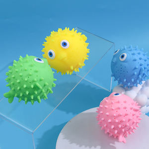 Jouet de plage et de bain pour bébé, poisson-bouffant en TPR créatif et personnalisable, absorbant l'eau, anti-stress, pour l'été - Product Image 5