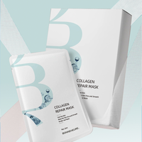 Masque en feuille hydratant et réparateur anti-âge au collagène humain recombinant de type III pour peaux sensibles sujettes à l'acné, OEM ODM Marque Privée
