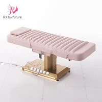 Meubles de salon modernes, lit de beauté électrique rose à 3 moteurs, lit de spa cosmétique, table de massage esthétique de luxe, lit pour les cils